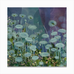 Klimts Would Love These Flowers Light Blue (4) 1 Canvas Print