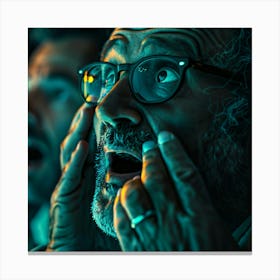 Man In A Movie Theater Canvas Print