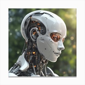 A Highly Advanced Android With Synthetic Skin And Emotions, Indistinguishable From Humans 13 Canvas Print
