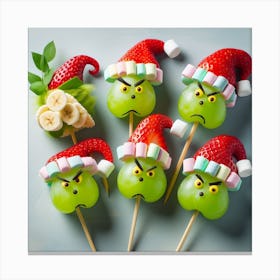 Grinch Kabobs Canvas Print