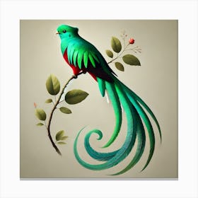 Parrot On A Branch 7 Canvas Print