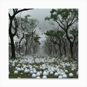 White Forest Canvas Print