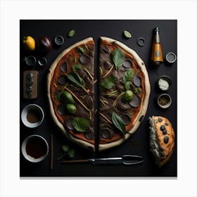 Pizza Props Knolling Layout (103) Canvas Print