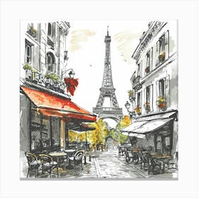 Paris Cafes Canvas Print