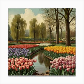 Tulip Garden 1 Canvas Print