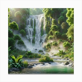 Waterfall - Waterfall Stock Canvas Print