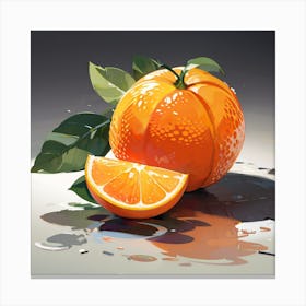 Anime Pastel Dream An Orange Fruit 0 Canvas Print