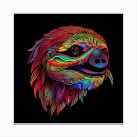 Rainbow Sloth Leinwandbild