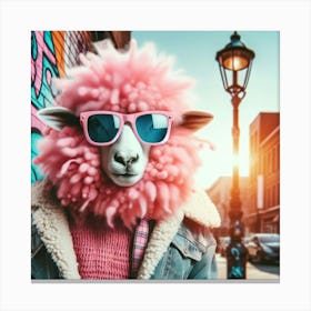 Pink Sheep Canvas Print