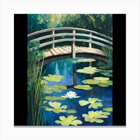 Bridge Over A Pond Canvas Print