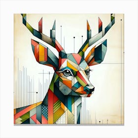 Geometric Deer 2 Canvas Print