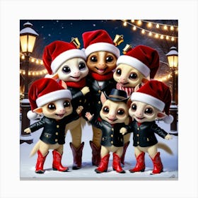 Family Santa Canvas Print