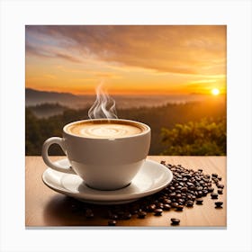 Sunrise Over Coffee Canvas Print