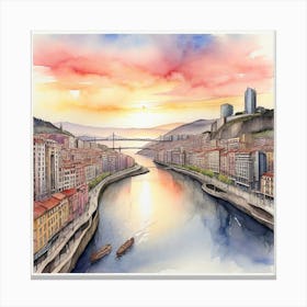 Porto - Sunset Canvas Print