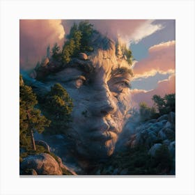 Face In The Clouds Canvas Print