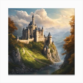 Castle In The Mountains 3 Canvas Print