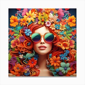 Maraclemente 3d 3d Hippie Woman Cartoonish Vibrant Colors Surro 0b69a5e0 9d0e 40b5 Ac3d 2fc9c2442ca8 Canvas Print
