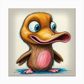 Cartoon Duck 1 Canvas Print