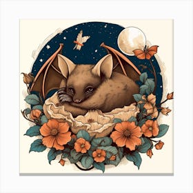 Bat In The Nest Canvas Print