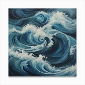 Waves In The Ocean 1 Canvas Print