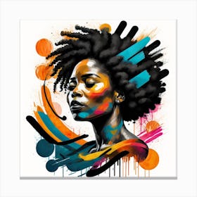 Portrait Of African Woman Canvas Print