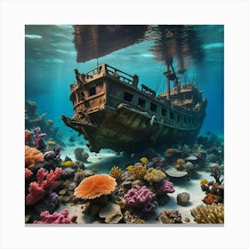 Ship Under The Sea 1 Canvas Print