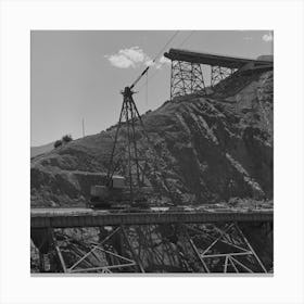 Shasta Dam, Shasta County, California, One Of The Tail Towers Which Supports One End Of The Cable Which Is Used To 1 Canvas Print