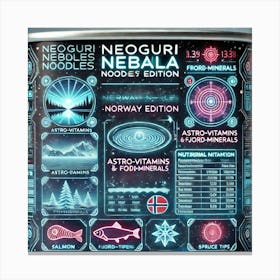 Norway Nutritional Info Scifi Canvas Print