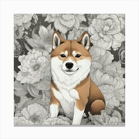 Shiba Inu 48 Canvas Print