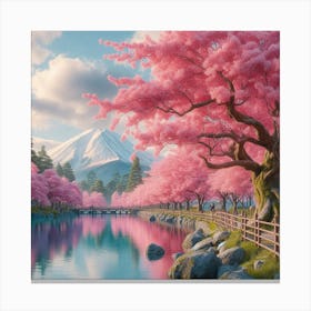 Pink trees 2 Canvas Print
