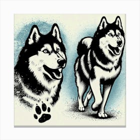 Husky dog 9 Canvas Print