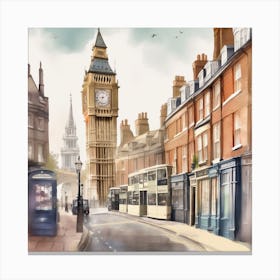 An Illustration Of England London 1 Canvas Print