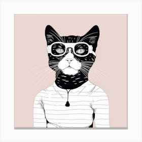 Cat In Sunglasses Canvas Print