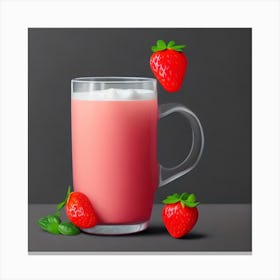 Strawberry Milkshake Canvas Print