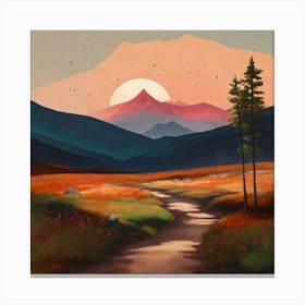 Sunset In The Mountains 53 Canvas Print