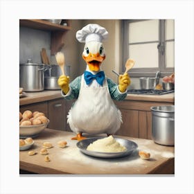 Chef Duck 35 Canvas Print