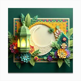 Islamic Ramadan Greeting Card 5 Canvas Print