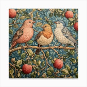 Birds On A Branch Art 33 Canvas Print