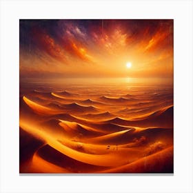 Dusk Over The Dunes Canvas Print