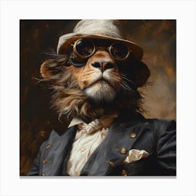 Steampunk Lion 1 Canvas Print