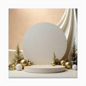 White Christmas Table 5 Canvas Print