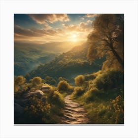 Path To The Sun Canvas Print