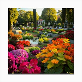 Garden At Dusk Canvas Print