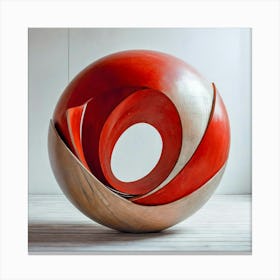 Red spiral sphere Canvas Print