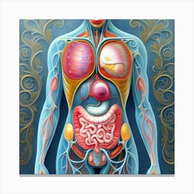 Organs Of The Human Body 1 Canvas Print