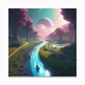 Space Landscape 7 Canvas Print