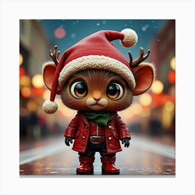 Santa Mouse 4 Canvas Print