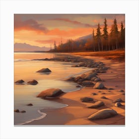 Dusky shores Canvas Print