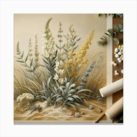 Wildflowers In The Sand Canvas Print