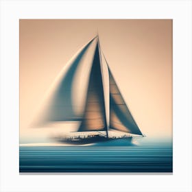 Abstract, A Sailing boat 1 Canvas Print